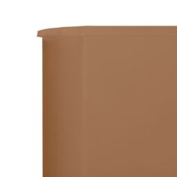 Berkfield Home 3-panel Wind Screen Fabric 400x80 cm Taupe in Beige - thumbnail 4