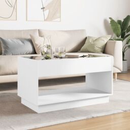 Berkfield Home Coffee Table with Infinity LED White 90x50x50 cm - Size: 90 x 50 x 50 cm - thumbnail 3