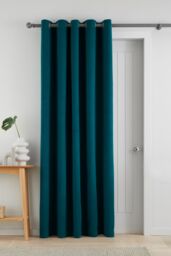 Catherine Lansfield 'Wilson' Blackout Thermal Door Panel in Green - Size: 117 cm width x 214 cm drop - thumbnail 3