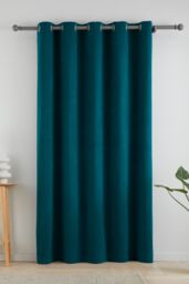 Catherine Lansfield 'Wilson' Blackout Thermal Door Panel in Green - Size: 117 cm width x 214 cm drop - thumbnail 2