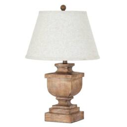 Lemon Pavilion Furniture and Decor Ravelle Table Lamp with Edged Linen Shade - L41 x W41 x H60 cm - Brown - thumbnail 2