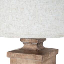 Lemon Pavilion Furniture and Decor Ravelle Table Lamp with Edged Linen Shade - L41 x W41 x H60 cm - Brown - thumbnail 3