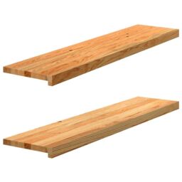 Berkfield Home Window Sills 2 pcs¬†Light Brown 110x25x2 cm Solid Wood Oak - Size: Medium