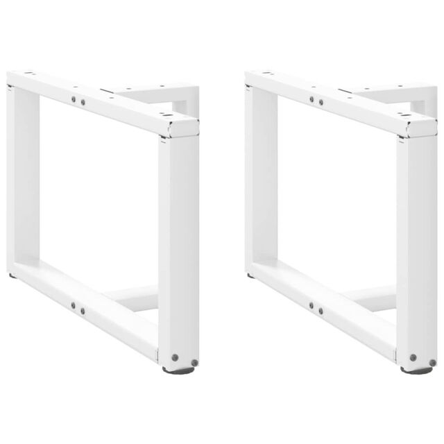 Berkfield Home Coffee Table Legs T-Shaped¬†2 pcs White 70x25x(42-43) cm Steel - image 1