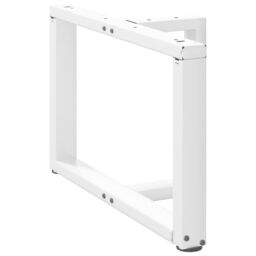 Berkfield Home Coffee Table Legs T-Shaped¬†2 pcs White 70x25x(42-43) cm Steel - thumbnail 4