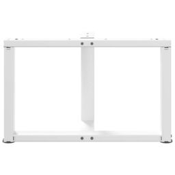 Berkfield Home Coffee Table Legs T-Shaped¬†2 pcs White 70x25x(42-43) cm Steel - thumbnail 6