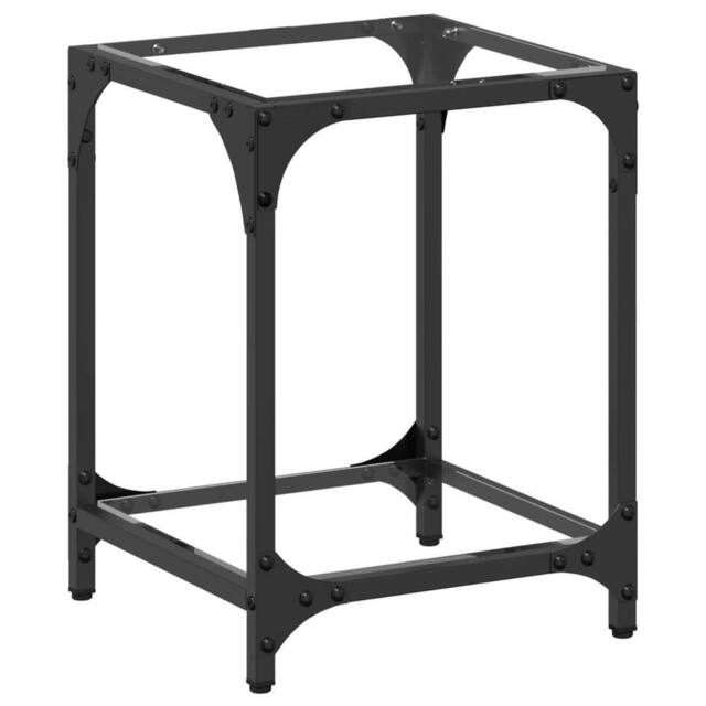 Berkfield Home Coffee Table with Transparent Glass Top 30x30x40 cm Steel - Size: 30 x 30 x 40 cm - image 1