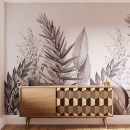 Superfresco Easy Flora & Fauna Mono Print To Order 3m x 2.8m Mural in White - thumbnail 1