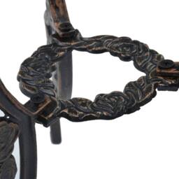Berkfield Home 3 Piece Bistro Set Cast Aluminium in Brown - thumbnail 7