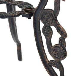 Berkfield Home 3 Piece Bistro Set Cast Aluminium in Brown - thumbnail 6