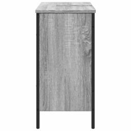 Berkfield Home Sturdy Bathroom Sink Cabinet Grey Sonoma 80x30x60 cm Engineered Wood - Size: 80 x 30 x 60 cm - thumbnail 7