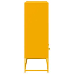 Berkfield Home Highboard Mustard Yellow 68.5x39x111.5 cm Steel - thumbnail 5