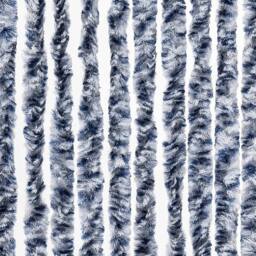 Berkfield Home Insect Curtain Blue, White & Silver 56x185 cm Chenille - thumbnail 6