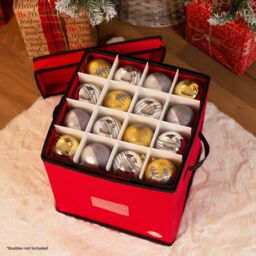 Christmas Village Collapsible Christmas Bauble Storage Bag - Red - thumbnail 7