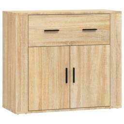 Berkfield Home Sideboards 3 pcs Sonoma Oak Engineered Wood in Light Brown - thumbnail 6
