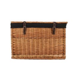 Red Hamper 60cm Double Steamed Chest Picnic Basket with Cotton Lining in Black - thumbnail 4
