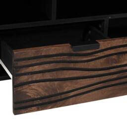 Berkfield Home TV Cabinet - 100 x 33.5 x 46 cm, made from solid mango wood in Brown - Size: 100 x 33.5 x 46 cm - thumbnail 8