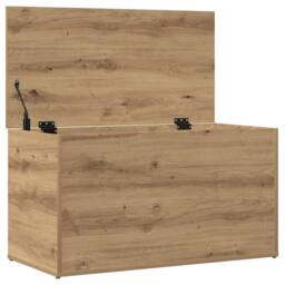 Berkfield Home Storage Chest Artisan Oak 84x42x46 cm Engineered Wood in Brown - Size: 84 x 42 x 46 cm - thumbnail 7