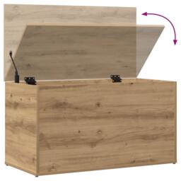 Berkfield Home Storage Chest Artisan Oak 84x42x46 cm Engineered Wood in Brown - Size: 84 x 42 x 46 cm - thumbnail 8
