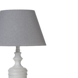 Hill Interiors Lentia Urn Linen Table Lamp (UK Plug) in Grey - thumbnail 2
