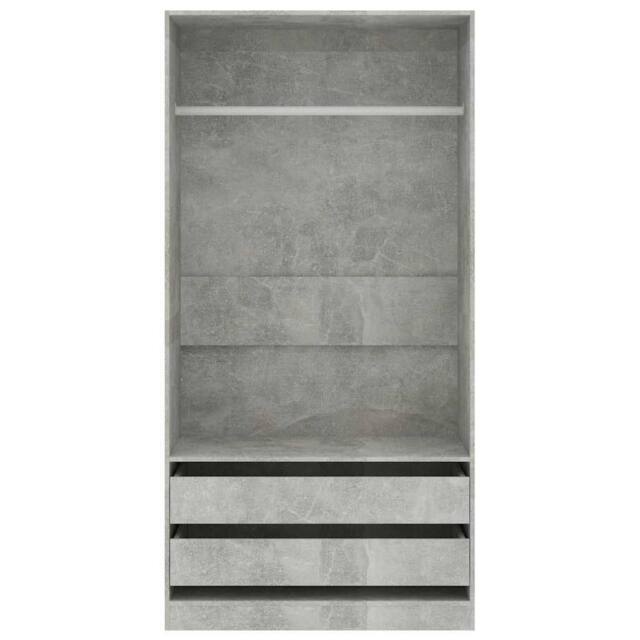 Berkfield Home Wardrobe Concrete Grey 100x50x200 cm Engineered Wood - Size: 100 x 50 x 200 cm - image 1
