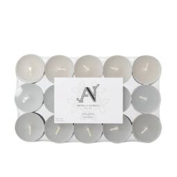 Aroma Naturals Soft Cotton Scented Tealight Candles - 4hr Burn - 30 Pack in White - thumbnail 2