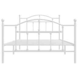 Berkfield Home Metal Bed Frame with Headboard & Footboard White 100x200 cm - thumbnail 6