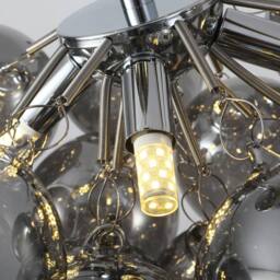 NIVOR 4 Light Sputnik Glass Bubble Flush Mount chandelier Adjustable Pendant in Pale Grey - thumbnail 8