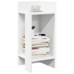 Berkfield Home Side Tables 2 pcs with Shelf White 25.5x27x60 cm