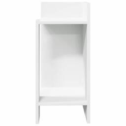 Berkfield Home Side Tables 2 pcs with Shelf White 25.5x27x60 cm - thumbnail 4