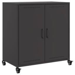 Berkfield Home Sideboard Black 68.5x39x72 cm Steel - thumbnail 3