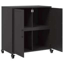 Berkfield Home Sideboard Black 68.5x39x72 cm Steel - thumbnail 9