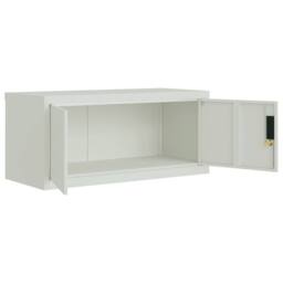 Berkfield Home File Cabinet Light Grey 90x40x220 cm Steel - Size: 90 x 40 x 220 cm - thumbnail 5