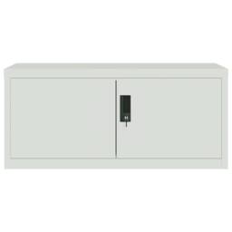 Berkfield Home File Cabinet Light Grey 90x40x220 cm Steel - Size: 90 x 40 x 220 cm - thumbnail 4