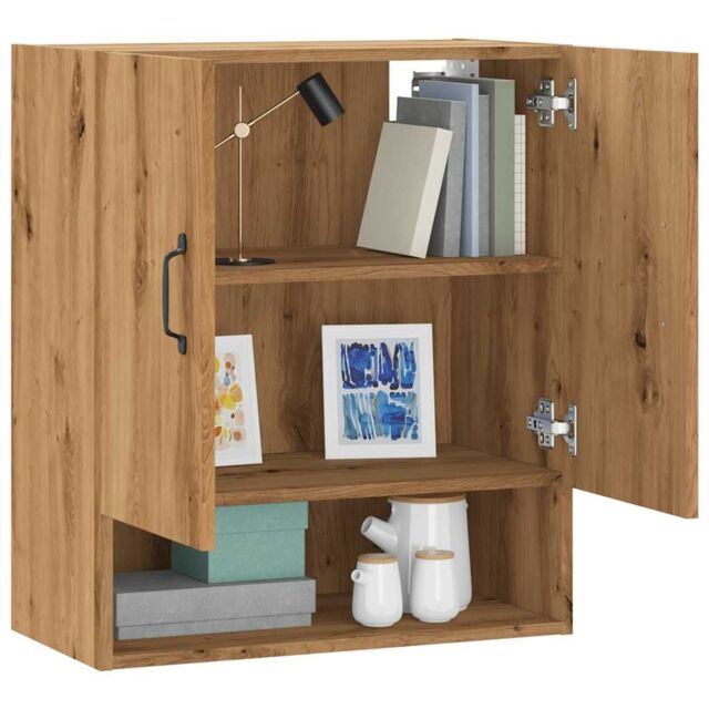 Berkfield Home Wall Cabinet Artisan Oak 60x31x70 cm Engineered Wood in Brown - Size: 60 x 31 x 70 cm - image 1