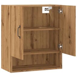 Berkfield Home Wall Cabinet Artisan Oak 60x31x70 cm Engineered Wood in Brown - Size: 60 x 31 x 70 cm - thumbnail 7