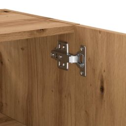 Berkfield Home Wall Cabinet Artisan Oak 60x31x70 cm Engineered Wood in Brown - Size: 60 x 31 x 70 cm - thumbnail 8