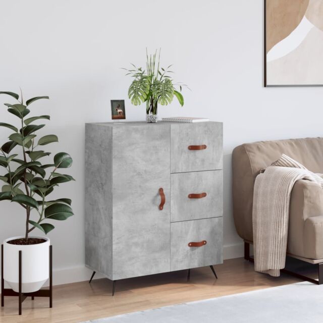 Berkfield Home Sideboard Concrete Grey 69.5x34x90 cm Engineered Wood - image 1