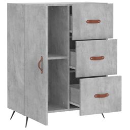 Berkfield Home Sideboard Concrete Grey 69.5x34x90 cm Engineered Wood - thumbnail 6