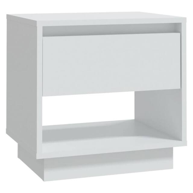 Berkfield Home Bedside Cabinet White 45x34x44 cm Engineered Wood - Size: 45 x 34 x 44 cm - image 1