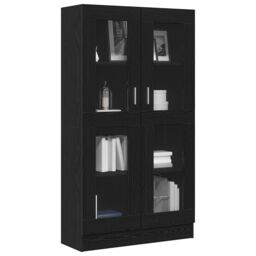 Berkfield Home Book Cabinet Black oak Engineered wood 82.5 x 30.5 x 150 cm - thumbnail 3