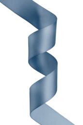 Neel Blue Double Sided Satin Polyester Ribbon Roll, 40mm x 10 Metres in Metallic Silver - thumbnail 3