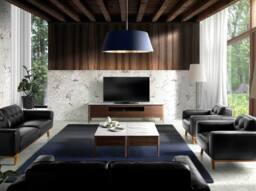Angel Cerda Porcelain marble & walnut rectangular coffee table in Brown - thumbnail 4