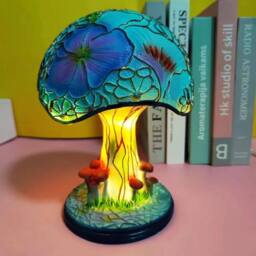 SPETLEK Mushroom Lamp Resin USB Connection Bedside Night