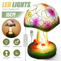 SPETLEK Mushroom Lamp Resin USB Connection Bedside Night - thumbnail 2