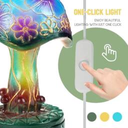 SPETLEK Mushroom Lamp Resin USB Connection Bedside Night - thumbnail 3