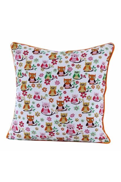 Homescapes Cotton Owls Cushion Cover - Size: 30 cm x 50 cm - image 1