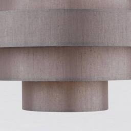 First Choice Lighting Set of 2 Silver Grey Faux Silk 5 Tier Light Shades - thumbnail 5