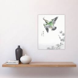 "Artery8 Kingfisher Hunting Japanese Vintage Japan Wall Art Print Kashu - Size: W12"" x H16""" - thumbnail 4
