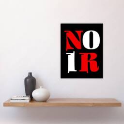 "Artery8 Noir Letters Red White Black Bold Modern Wall Art Print - Size: W12"" x H16""" - thumbnail 4